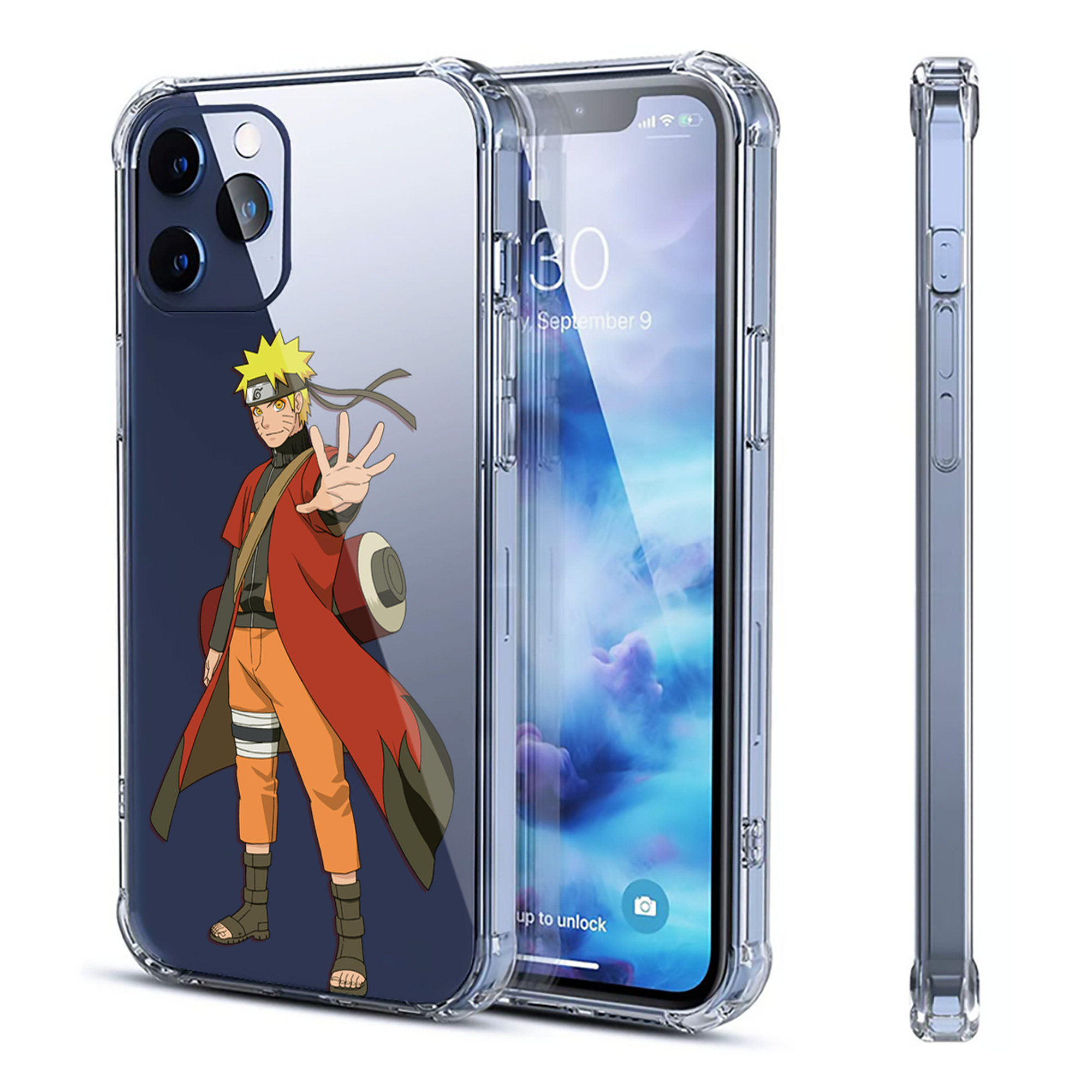 （画像用） NARUTO -ナルト- うずまき ナルト Uzumaki Naruto 【iPhone 12シリーズ対応】透明スマホケース（クリアソフトケース）